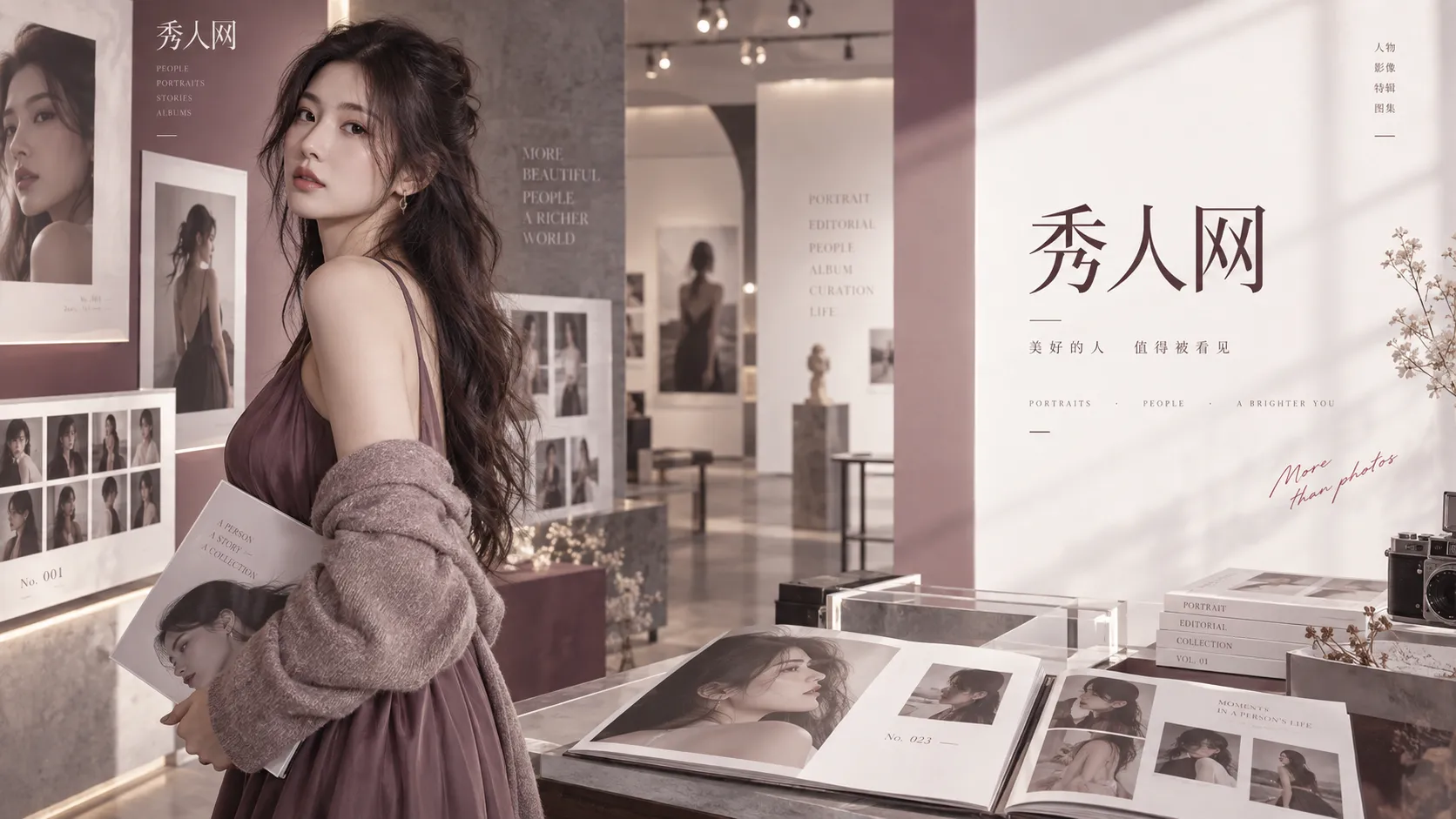 光线柔和的人像摄影主题画面